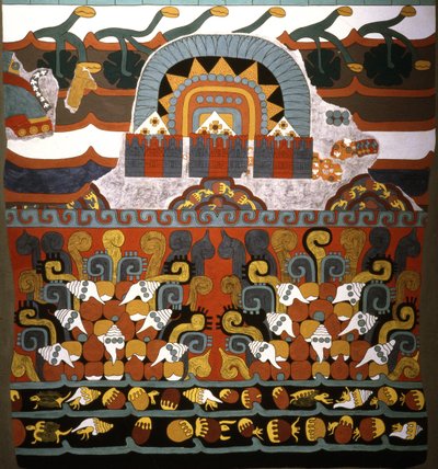 Tlalocan-Wandbild aus Teotihuacan, Frühklassische Periode von Aztec